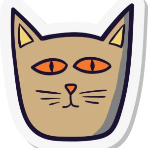 Inspirational Quote Cat Face Motivational Sticker
