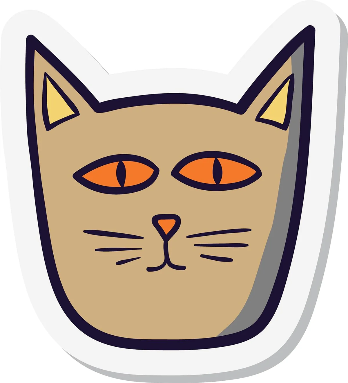 Inspirational Quote Cat Face Motivational Sticker