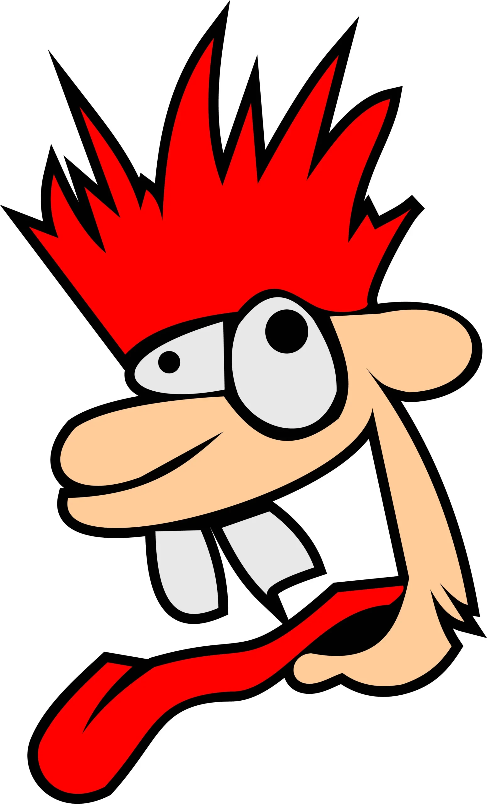 Crazy Cartoon Red Hair Character Vinyl Decal Sticker